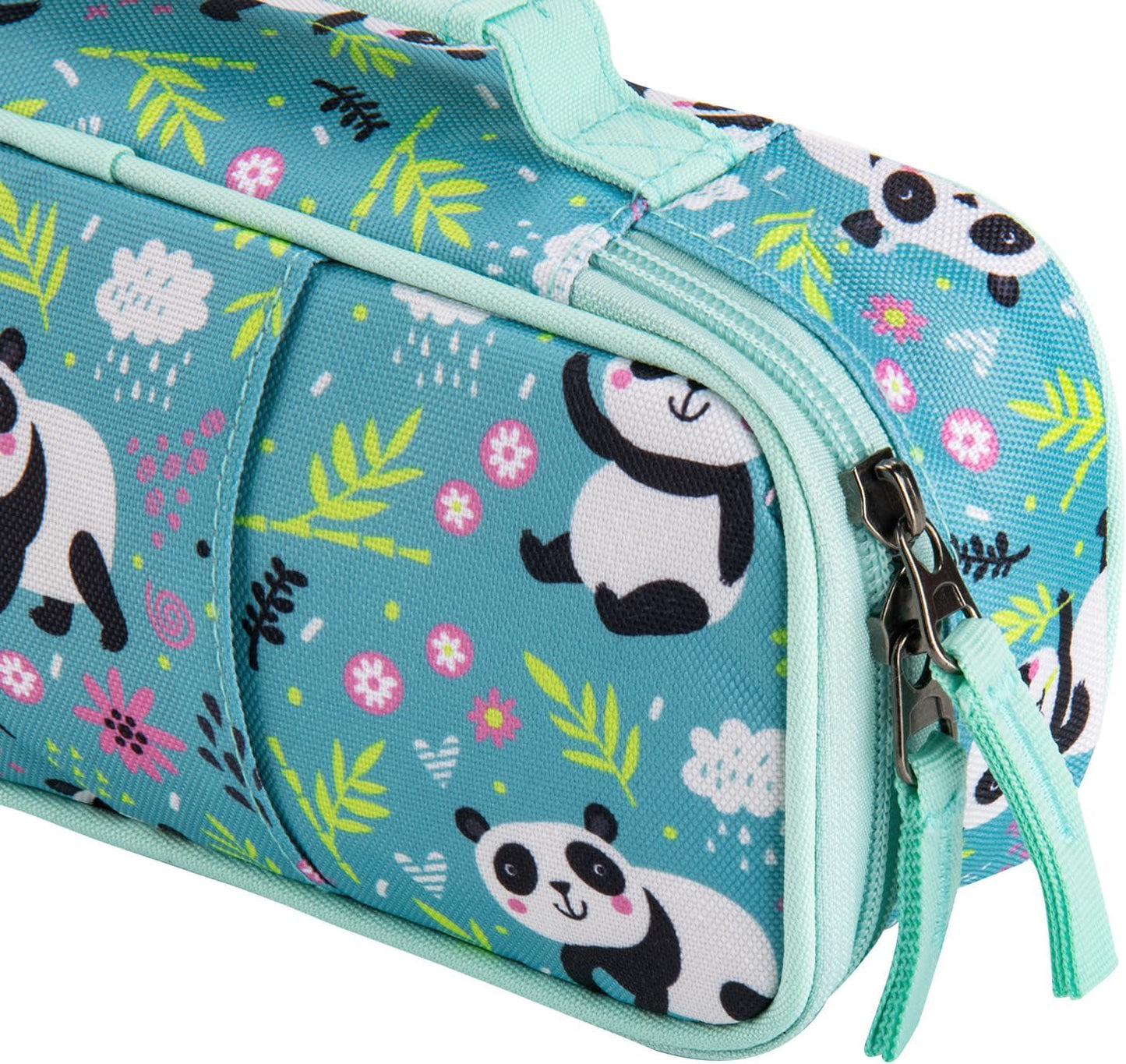 Choco Mocha Cheetah Pencil Case for Girls, Soft Pencil Case Kids Pencils Pouch for Kindergarten Girls, Green