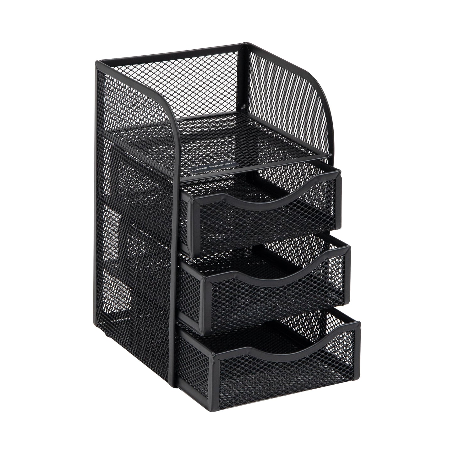 Mind Reader Desktop Accessory Storage, Paper Binder Clip Basket, Workspace, Office, Metal Mesh, 4.75" L x 5" W x 8" H, Black (Pack of 6)