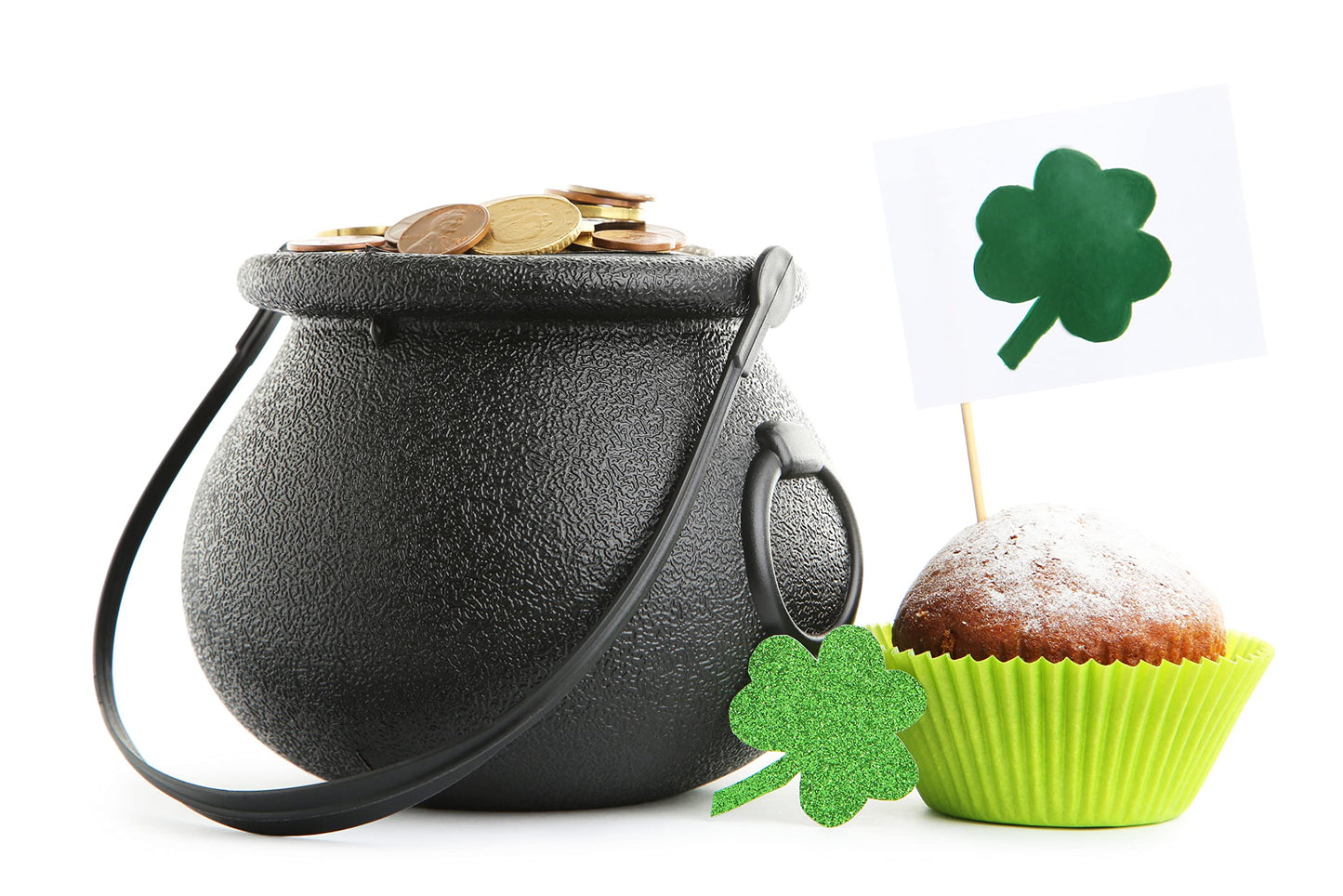 GiftExpress 24-Pack Mini Cauldron Candy Kettles, Novelty Treat Holders for St Patrick’s Day Pot of Gold and Halloween, Black Party Favor Containers