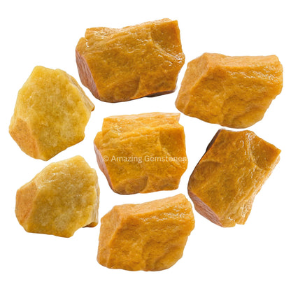 Amazing Gemstone Yellow Jasper Raw Crystals and Healing Stones, Natural Rocks for Tumbling and DIY Raw Stones and Crystals (1 LB)