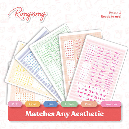 Rongrong Time to Date Planner Stickers Book for Planners, Calendars and Journals – Never Miss a Deadline with Our Essential Date Stickers – Scrapbook Accessories – 24 Pages