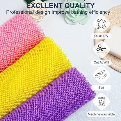 African Net Sponge African Exfoliating Net African Bath Sponge African Scrubbing Long Net Rag African Wash Net Shower Body Scrubber