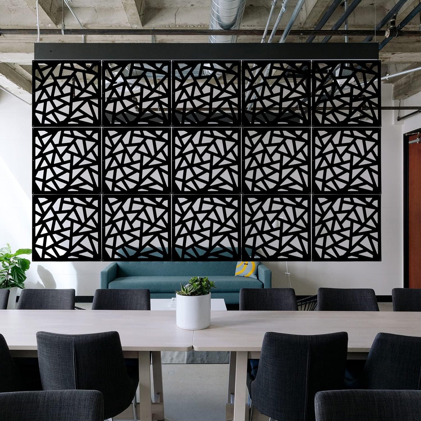 Stepstall Hanging Room Divider Made of Environmentally PVC, 12 PCS Room Divider Partitions Panel Screen for Decorating Bedroom, Dining, Study and Sitting-Room, Hotel, Bar and Restaurant