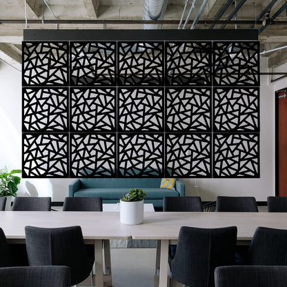 Stepstall Hanging Room Divider Made of Environmentally PVC, 12 PCS Room Divider Partitions Panel Screen for Decorating Bedroom, Dining, Study and Sitting-Room, Hotel, Bar and Restaurant