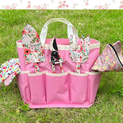 SNAIL GARDEN 6Pcs Garden Tools with Reversible Fisherman Sun Hat & Storage Bag,Gardening Hand Tools, Durable Rust-Proof Gardening Supplies, Garden Kit for Women Female Gardeners