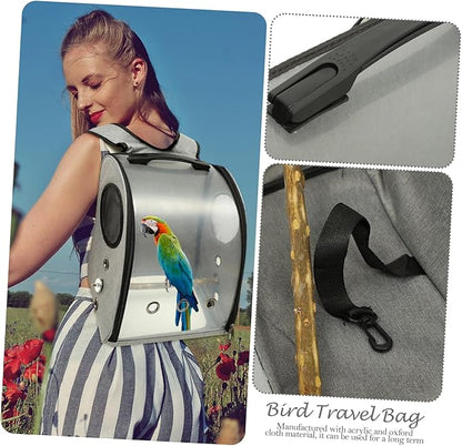 Milisten Portable Parrot Bag Wear-Resistant Bird Travel Carrier with Perch Breathable Design for Hiking Shopping and Travel Comfortable and Backpack for Birds
