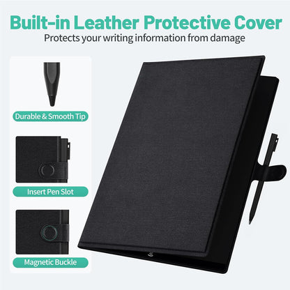 LCD Writing Tablet for Adults: 11.5 Inch with Leather Case Reusable Digital Notepad Portable Use for Office Study Teaching