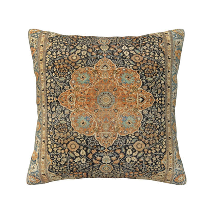17th Century Turkish Carpet Print Throw Pillow Covers Modern Pillow Cushion Cases, Decorative Square Pillowcases for Sofa Couch Bedroom Living Room Car 20"X20"