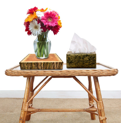 Gift Boutique Wood Look Cake Stand Holder Set of 3 Square Cardboard Dessert Display Stands 8 10 12 Inch Tree Slice Bark Base Cupcake Tray for Wedding Table Decor