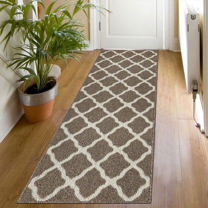 SHACOS Dirt Trapper Runner Rugs 2'x6' Non Slip Washable Hallway Kitchen Runner Rug Long Door Mats Rug Runner Carpet Runners for Garage Laundry Room Entryway, Brown