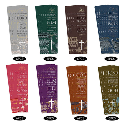 ANZON MORIES 48 Pieces Christian Scripture Bookmarks with Bible Verse Quotes & Storage Box, Inspirational Book Mark Religious Marker Christian Art Gift Bookmark for Reading Lover, Men, Women, Kids