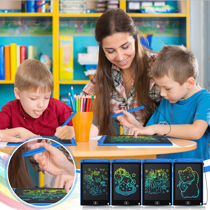 Zhehao 20 Pack LCD Writing Tablet for Kids: 8.5 Inch Colorful Drawing Doodle Boards - Reusable Erasable Doodle Board Educational Learning Toys Gifts for Toddlers Ages 3-8 Party Favors(Blue,Classic)