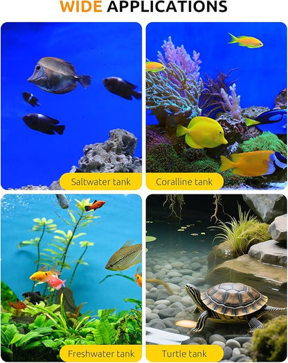 SEAOURA Aquarium Heater, 100W Fish Tank Heater for 15-25 Gallon, Submersible Turtle Heater with Digital Display Adjustable Safety Protection, Auto Power-Off When Leaving Water