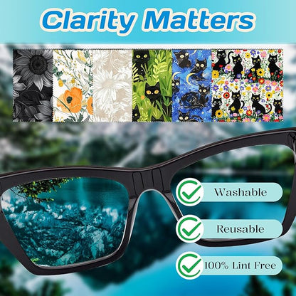 6 PCS Glasses Cleaning Cloth Eyeglass Lens Cleaning Cloth Eyeglasses Wipes
