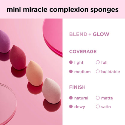 Real Techniques Ultimate Makeup Sponge Trio, Makeup Blending Sponges, For Liquid, Cream, & Powder Products, Powder & Foundation Sponges, Mini Makeup Sponge, Latex-Free Foam, Travel-Friendly, 3 Count