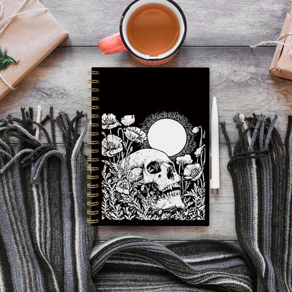 VONTP Goth Skull Spiral Notebook Journal for Office Supplies, 5.5x8.3