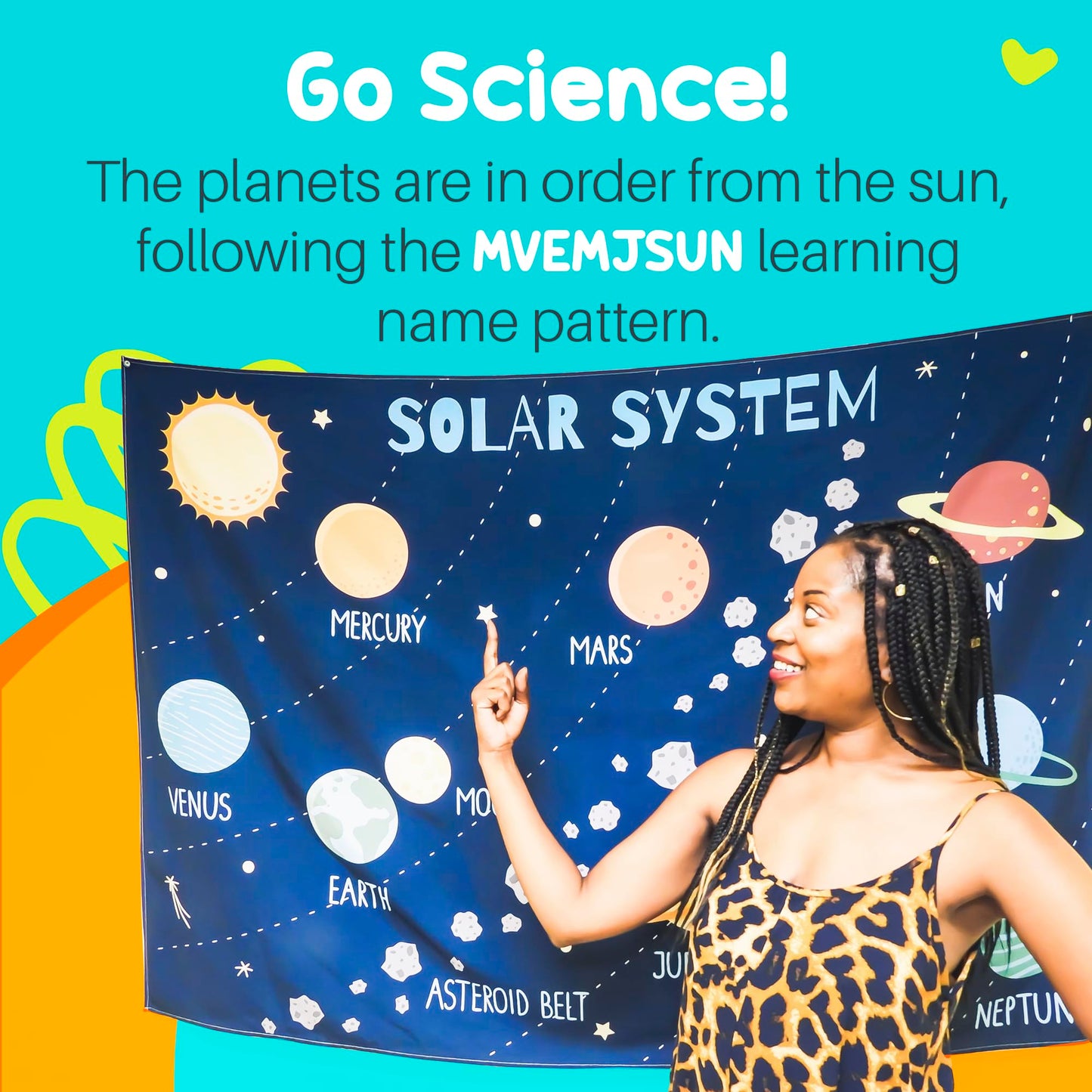 Birdy Boutique Solar System Educational Tapestry – 60" x 42" Outer Space Wall Hanging for Kids – Planets, Orbits & Astronomy Chart – Lightweight Classroom Decor for Preschool, Elementary & Middle School