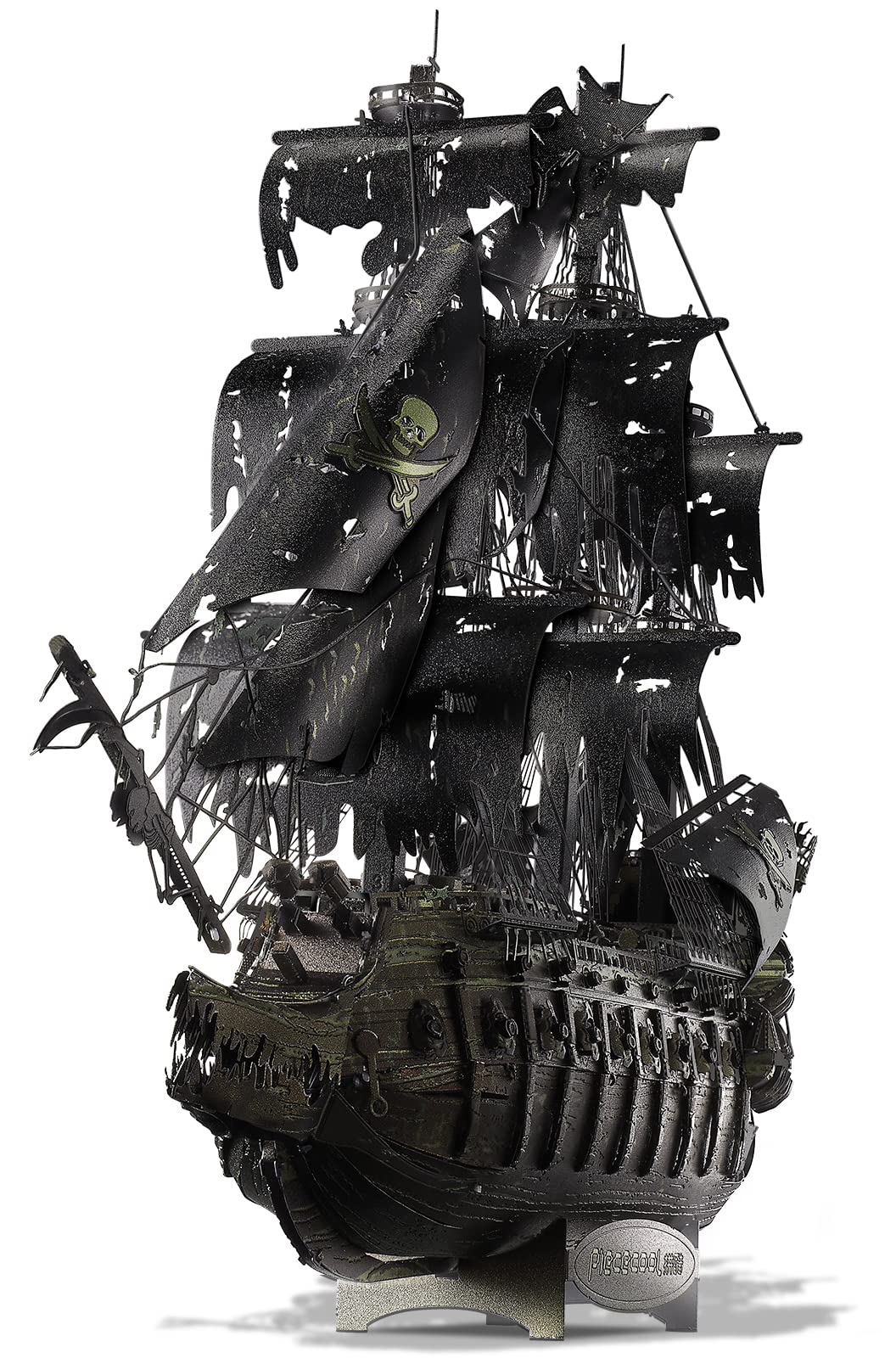 Piececool Metal 3D Puzzles for Adults, Flying Dutchman Pirate Ship Model Kits, 3D Watercraft Model Building Kit, DIY Craft Kits Difficult 3D Puzzles for Family Time, Great Christmas Birthday Gifts