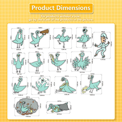 Ai fsem Don't Let The Pigeon Stay Up Late Felt Story Board Pieces Felt Board for Classroom Storytelling Toys Felt Wall Activities Play Set