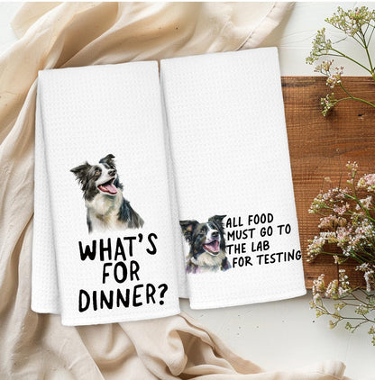 FDHSPAAM Funny Border Collie Kitchen Towels, Border Collie Gifts for Women, Dog Mom Lovers Owner Gifts Dish Hand Tea Towels for Kitchen Bathroom Decor, Dog Bathroom Decor, 16x24 Inch
