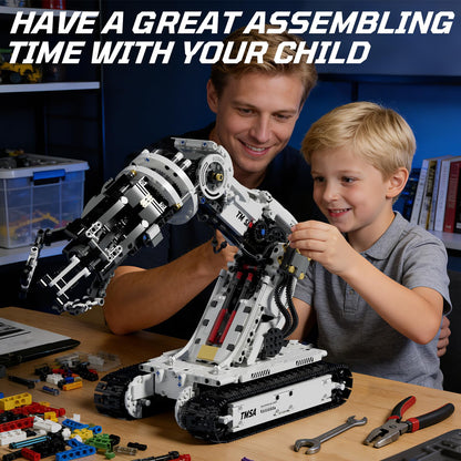 DOLIVE Technical Tracked Robot Arm, STEM Building Block Set for Kids Ages 8-14, Remote Control and App Controlled Mechanical Hand, Birthday Gift for Boys 8 9 10 11 12+ Years Old