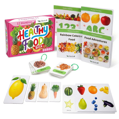 TOYVENTIVE Preschool Activity Set for Girls – Educational Toddler Toys with Flashcards, Matching Games and Montessori Activity Cards for Visual Recognition and Play-Based Exploration – Ages 1–3
