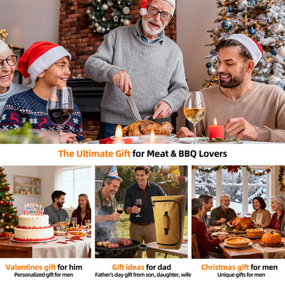 270° Opening BBQ Blanket for Resting Meat, Insulated Leak-Proof Meat Resting Bag for Brisket, Father's Day Birthday Gift for Men Dad Husband, Smoker Grilling Accessories for Party Kitchen Camping