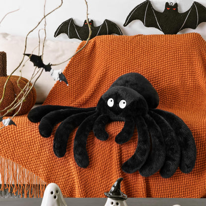 Bunny Chorus Halloween Decorations Spider Throw Pillows: Cute Black Spider Pillow Home Decor, Stuffed Large Plush Cushion Halloween Decorations Indoor for Home Sofa Bed Office Couch Living Room