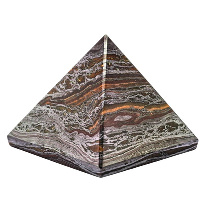 Amazing Gemstone Iron Tiger Eye Pyramid Crystal Healing Stones - 1" Great Pyramid Figurine of Natural Stone Pyramid for Meditation, Reiki, Chakra Balancing and Crystal Pyramids Grid