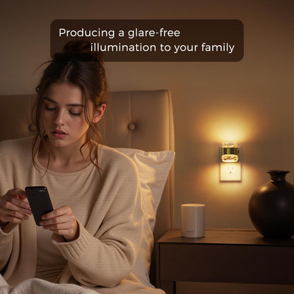 L LOHAS LED Night Light, Bubble Night Lights Plug into Wall,2 Pack 3000K/4000k/5000K Adjustable Color Temperature Night Light,Dimmable Nightlights with Dusk to Dawn Sensor for Rooms Bathroom Hallway