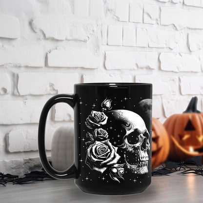 Skull Mug 15oz Goth Gift for Women - Christmas Mugs Witch Gifts for Women Skull Gifts for Men Unique - Gothic Coffee Mug - Witch, Goth Decor Christmas Cup With Skulls Cup Gothic Gift for Men, Dad, Mom
