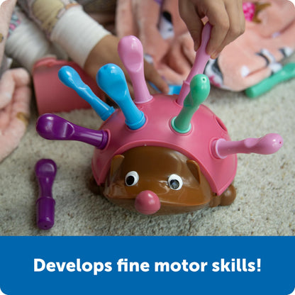 Learning Resources Spike The Fine Motor Hedgehog Pink - Toddler Montessori Toys, Stacking Shape, Gifts For Boys and Girls, Pattern Sensory Bin, Sorting Activities, Educational Games, Kindergarten
