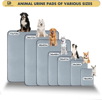 DAHAPYBOO Washable Pee Pads for Dogs 36x48,2Pack | Reusable Puppy Pads for Dog Non-Slip Waterproof Pet Training Pads for Crate, Playpen, Bed, Sofa,Whelping Box, Potty Training
