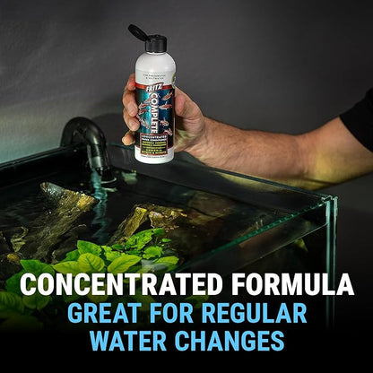 Fritz Complete – Concentrated Water Conditioner/Tap Water Dechlorinator, Instantly Detoxifies Chlorine, Chloramines, Heavy Metals, Ammonia, Nitrite/Nitrates, for Fresh and Saltwater (64 oz)