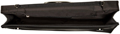 Jessica McClintock womens Nora Solid Large Envelope Clutch with Ring Closure, Black, One Size US