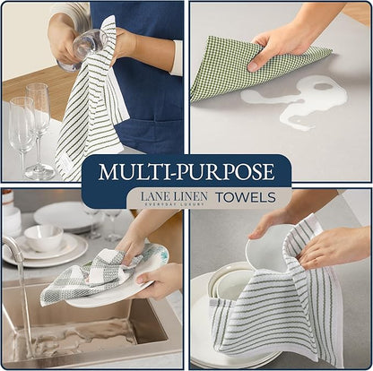 LANE LINEN Dish Towel and Dishcloth Set
