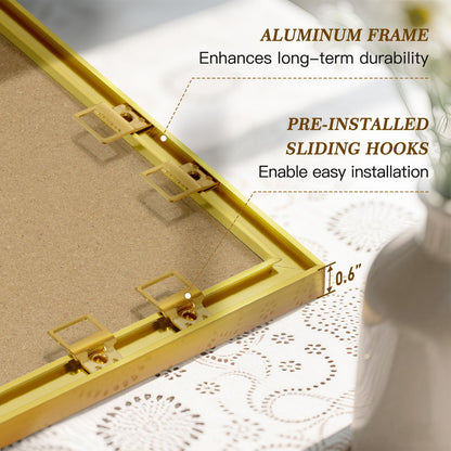 QUEENLINK Linen Bulletin Board 36" x 24", Fabric Pin Board with Gold Aluminum Frame, Decorative Vision Board for Home Office, Bedroom & Dorm Wall Decor, Includes 10 Push Pins, Pink