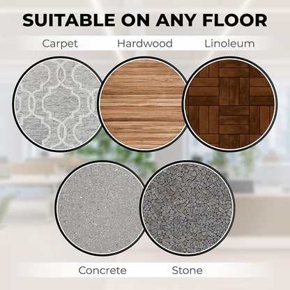 Door Stoppers for Bottom of Door Premium Floor Rubber Door Stop Wedge Made in USA Heavy Duty Honeycomb Design for Carpet, Tile, Ideal for Home, School, Commercial,Gray 4 Pack