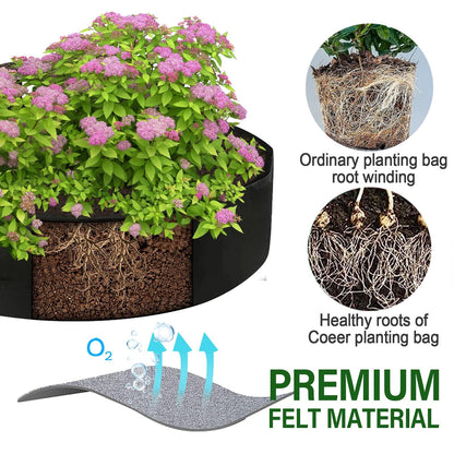 ZtohPyo 2-Pack 15 Gallon Grow Bags,Round Fabric Raised Garden Beds with 2 Handles,Durable Garden Planter Cloth Pots Container to Grow Vegetables for Outdoor Plants
