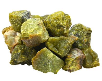 Amazing Gemstone Green Opal Raw Crystals and Healing Stones, Natural Rocks for Tumbling and DIY Raw Stones and Crystals (1 lb)