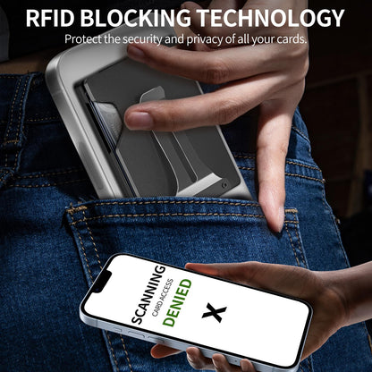 BESSIO Magnetic Phone Wallet Compatible with Apple MagSafe - Metal Card Holder with AirTag Holder, RFID Blocking & Money Clip Mag Safe Wallet for iPhone 17 16 15 14 13 12 Pro Max/Pro/Plus/Mini, Black