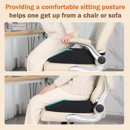 ROYALAY Hip Cushion Post Surgery with Breathable Cover, Memory Foam Hip Replacement Kit After Surgery, Seat Cushion with Anti-Slip Bottom, Chair Cushions for Elderly