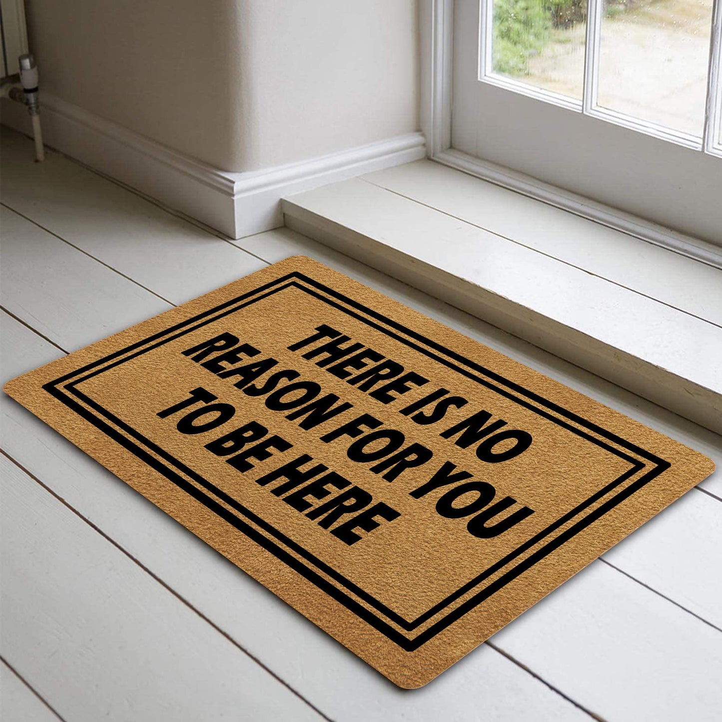 FunXiLin Funny Welcome Doormat(23.6 x 15.7 inch) Non-Slip mat Gift mat Personalized Home Decor mats for in Door Kitchen Entrance Rugs and Mats (There is No Reason for You to Be Here)