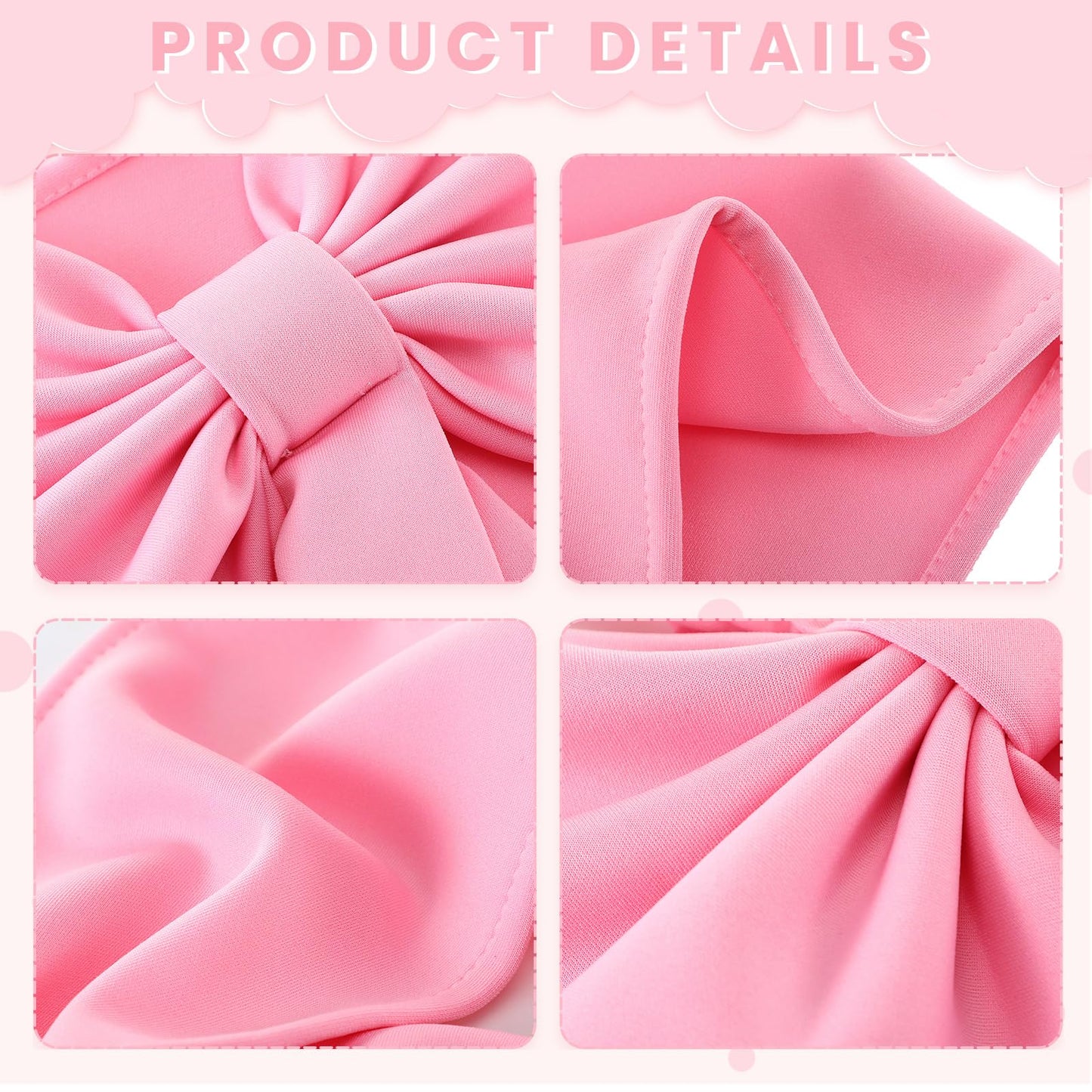 LOYIM 10 Pcs Spandex Chair Sashes for Wedding Elastic Chair Bows Sashes Universal Decorative for Party Baby Shower Ceremony Reception Banquet Decorations(Pink)