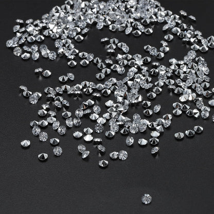 M METERXITY 10000 Pack Clear Acrylic Diamonds Vase Filler Wedding Table Scatter Crystals Diamonds Fake Confetti Gems Apply to Party/Wedding/Decoration (3mm Silver, Clear)