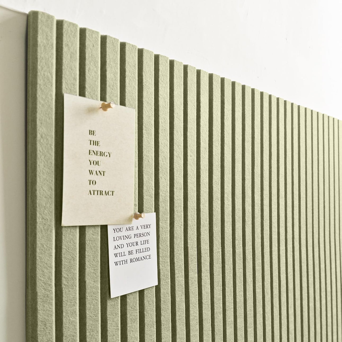 Large Cork Boards for Walls 48"x 36" - 1/2” Thick Bulletin Board, 12 Pack Felt Wall Tiles with Safe Removable Adhesive Tabs, Pin Board Cork Board for Office - Sage Green