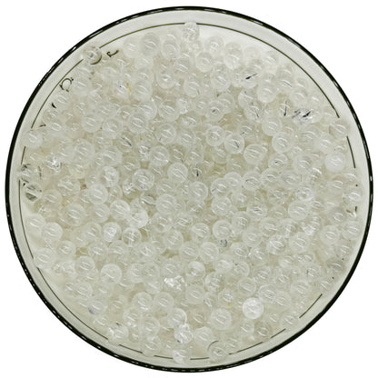 WHNKFB 8mm 50PCS Natural Clear Quartz Round Beads, High Clarity Loose Crystal Beads for Jewelry Making Craft - 4mm 6mm 8mm 10mm Options with Free Elastic Cord
