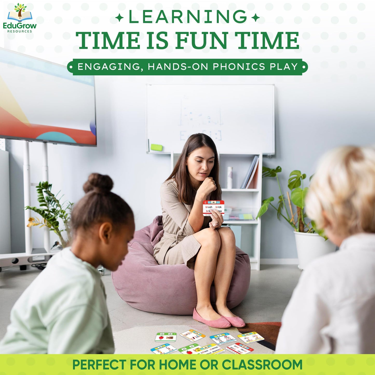 Phonogram Flash Cards - Phonics Flash Cards - Learn to Read - CVC Reading Flashcards for Kids Ages 5-8 - Phonics Games - Homeschool Preschool Kindergarten First Second Grade Learning Activities