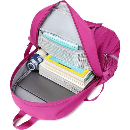 abshoo School Backpack for Girls Bookbag with Lunch Bag Teen Girls School Bag Travel Daypack (Hot Pink)