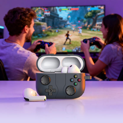 R-fun for AirPods Pro 3 Case (2025) Cover with Cleaner Kit, Classic Handheld Game Console Design Soft Skin Silicone Protective for Apple AirPods Pro 3rd Generation Charging Case, Grey